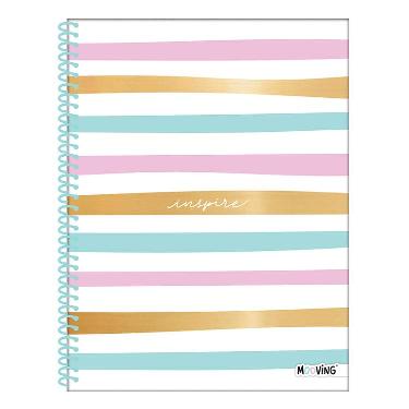Cuaderno Con Espiral Mooving Chic 80 Hojas Rayadas
